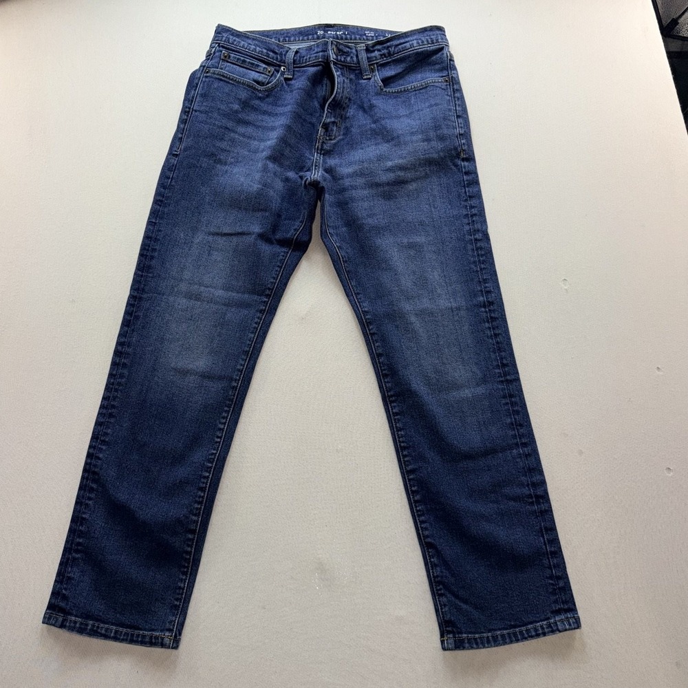Amazon Essentials Jeans Mens 32x29 Blue Good Athletic Fit Straight Leg Denim